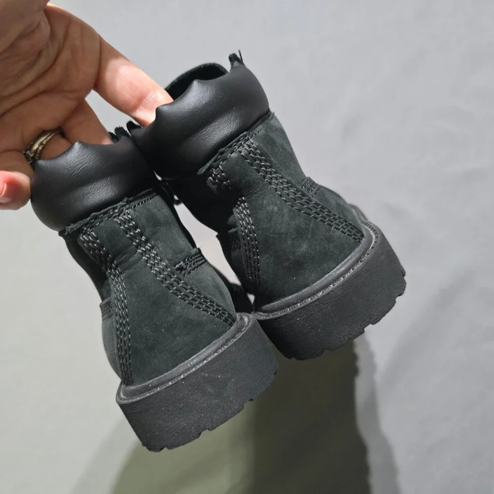 Timberland 6-Inch Premium Boot Toddler 7M Black Nubuck Waterproof 12807
